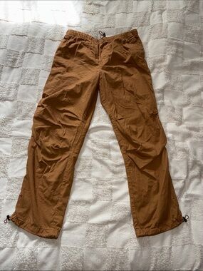 Women’s Casual Drawstring Cargo Pants - Brown